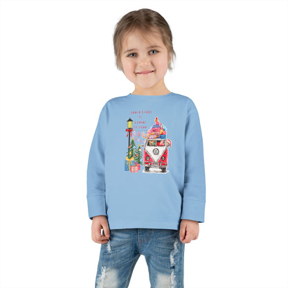 "Volkswagen Santa Clause Is Coming To Town"- Toddler Long Sleeve Tee Rabbit Skins