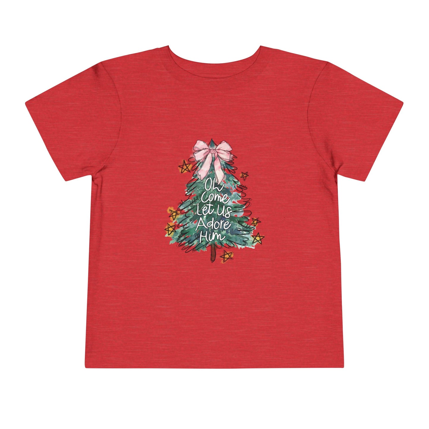 Oh Come Let Us Adore Him- Toddler/Kids 2T-5T Short Sleeve Tee