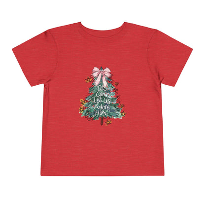 Oh Come Let Us Adore Him- Toddler/Kids 2T-5T Short Sleeve Tee