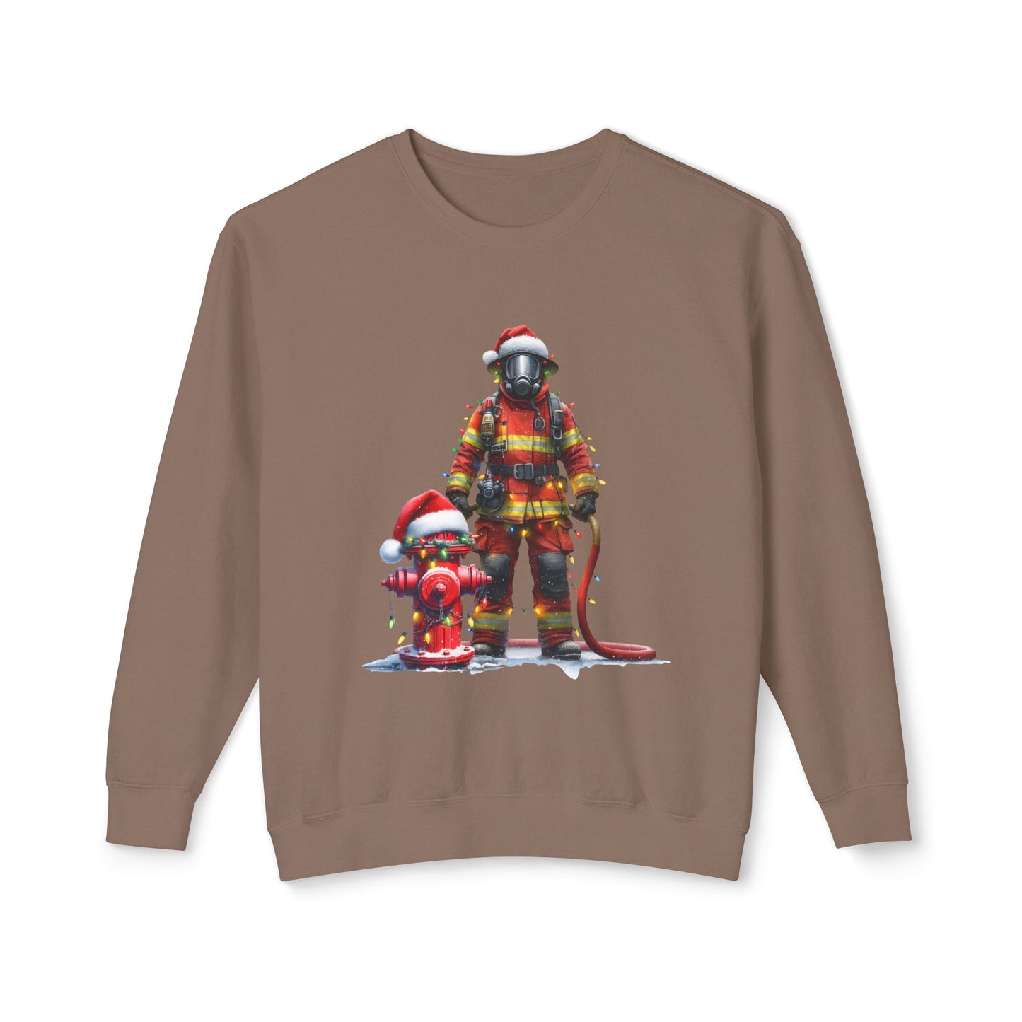 Firefighter Fire Hydrant with Lights- Comfort Colors Men's Unisex  Sweatshirt