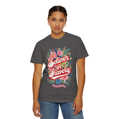 Believer In Bravery Firefighter Wife- Comfort Colors Unisex  T-shirt