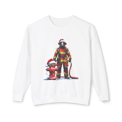 Firefighter Fire Hydrant with Lights- Comfort Colors Men's Unisex  Sweatshirt