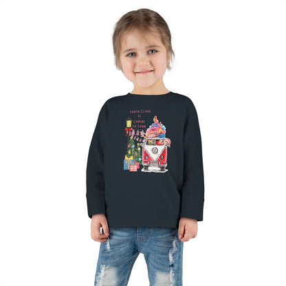 "Volkswagen Santa Clause Is Coming To Town"- Toddler Long Sleeve Tee Rabbit Skins