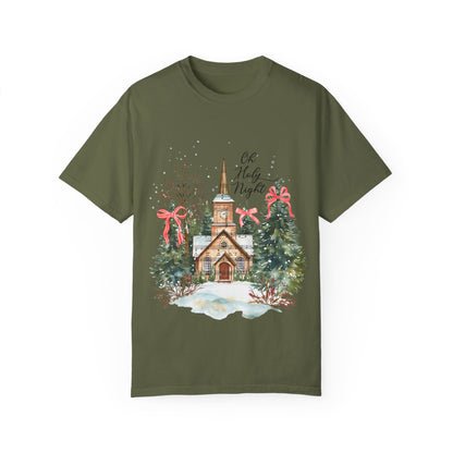 Oh Holy Night Church- Comfort Colors Unisex T-shirt