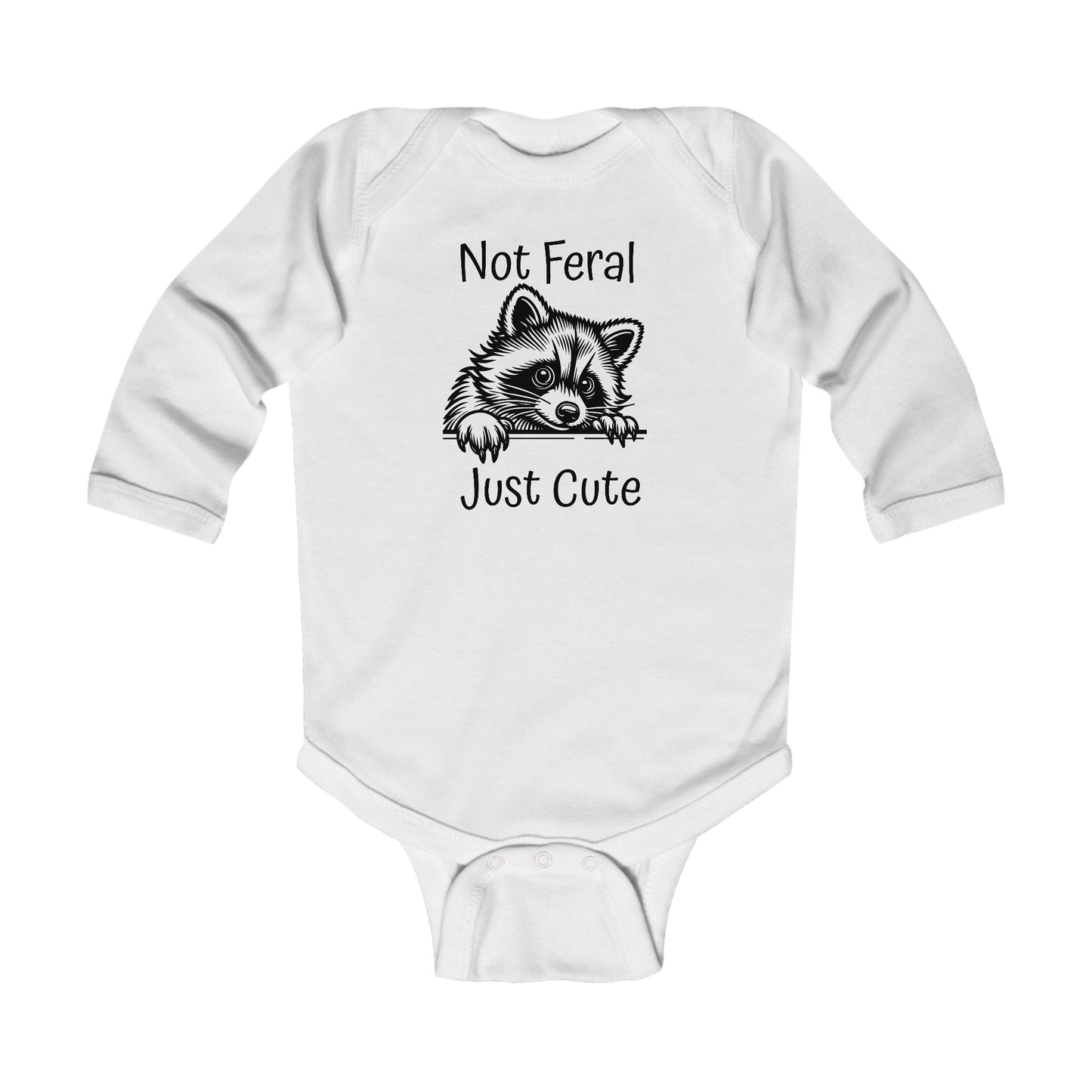 Not Feral, Just Cute- Infant Long Sleeve Bodysuit Rabbit Skin