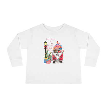 "Volkswagen Santa Clause Is Coming To Town"- Toddler Long Sleeve Tee Rabbit Skins