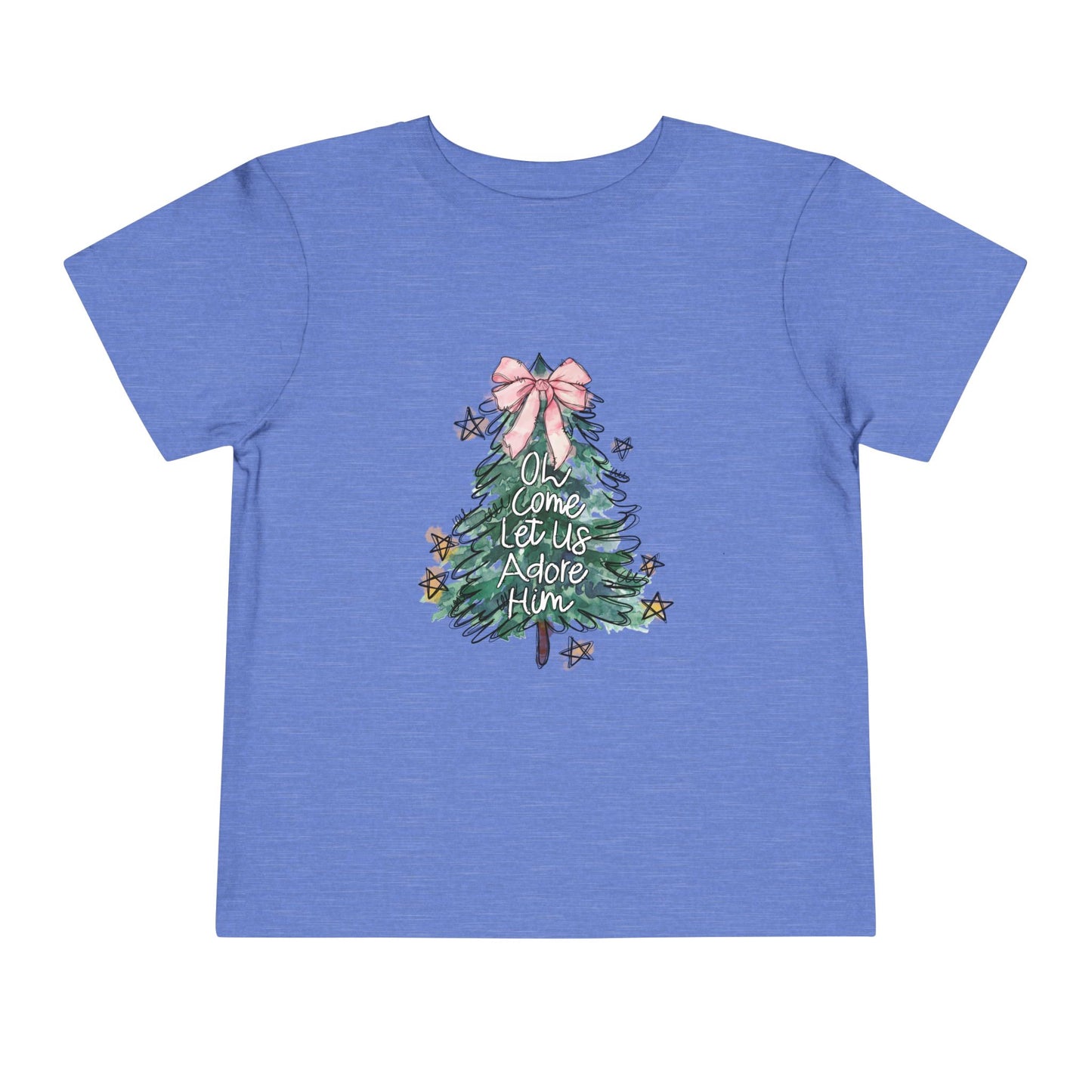 Oh Come Let Us Adore Him- Toddler/Kids 2T-5T Short Sleeve Tee