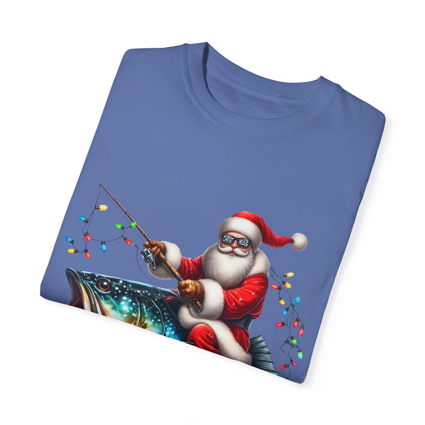 Whoa Santa, Fishing Shirt- Comfort Colors Men's Unisex T-shirt