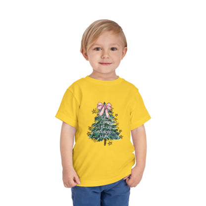 Oh Come Let Us Adore Him- Toddler/Kids 2T-5T Short Sleeve Tee