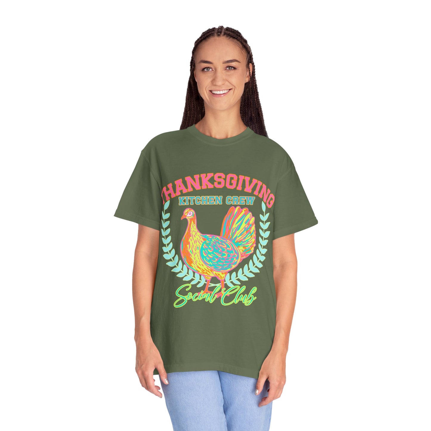 Thanksgiving Kitchen Crew- Comfort Colors Unisex Garment-Dyed T-shirt