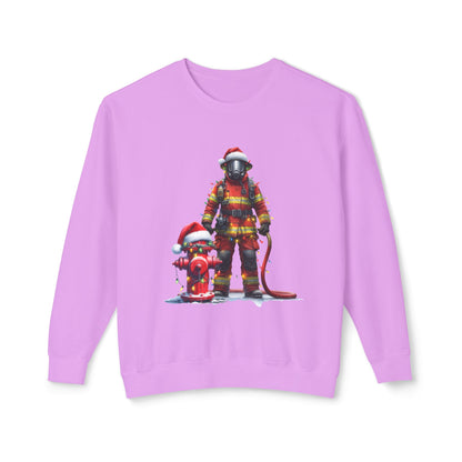 Firefighter Fire Hydrant with Lights- Comfort Colors Men's Unisex  Sweatshirt