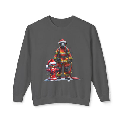 Firefighter Fire Hydrant with Lights- Comfort Colors Men's Unisex  Sweatshirt