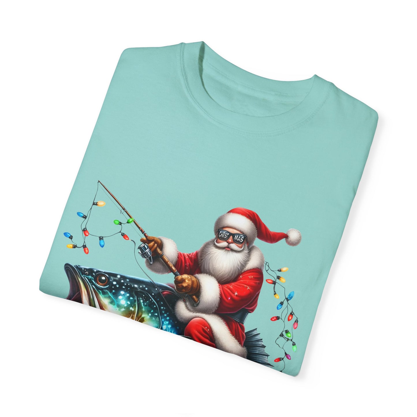 Whoa Santa, Fishing Shirt- Comfort Colors Men's Unisex T-shirt