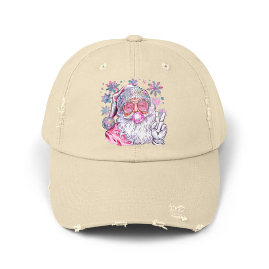 Peace Out, Bougie Santa- Unisex Distressed Cap