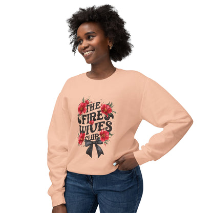 The Fire Wives Club- Unisex Lightweight Crewneck Sweatshirt