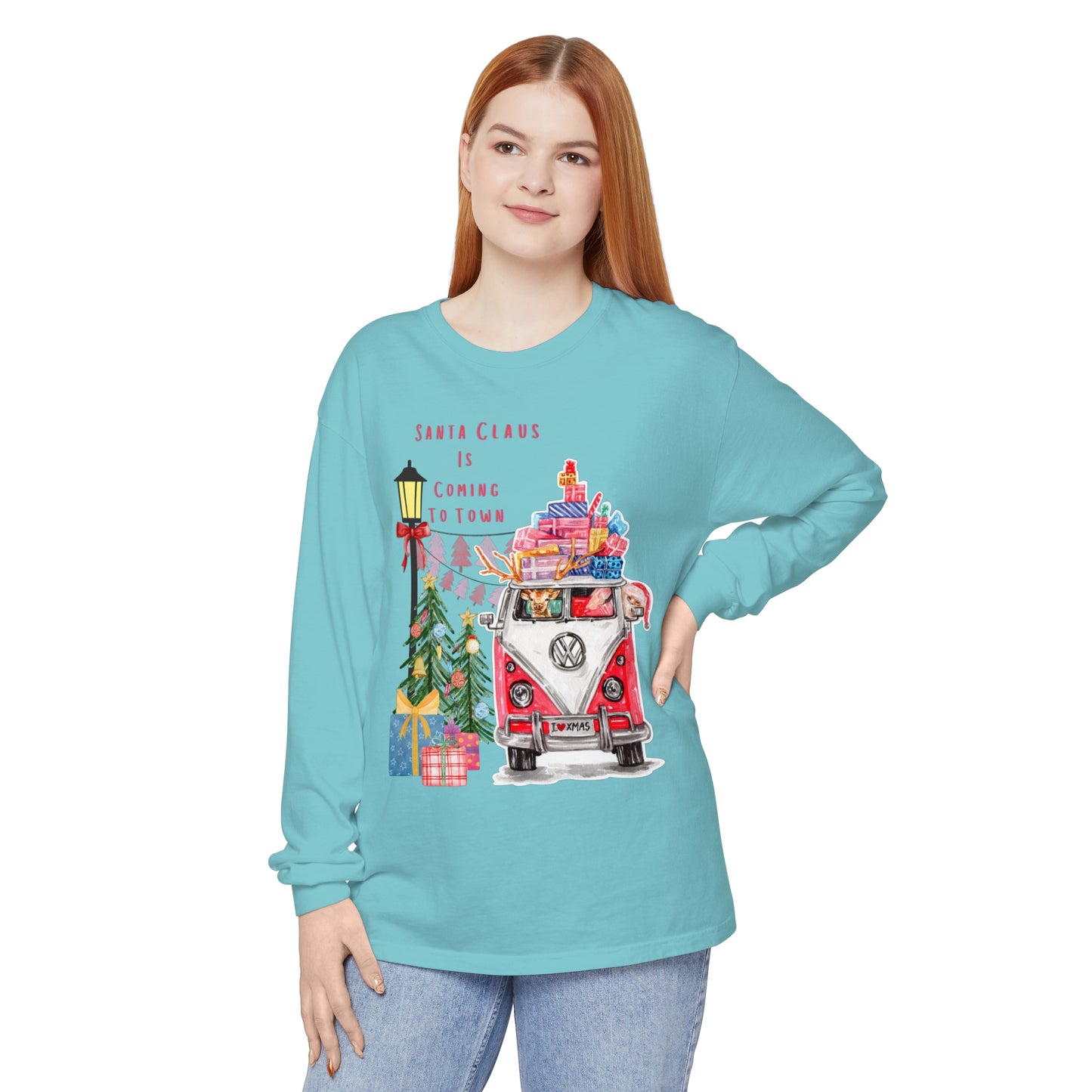 Volkswagen Santa- Comfort Colors Long Sleeve T-Shirt