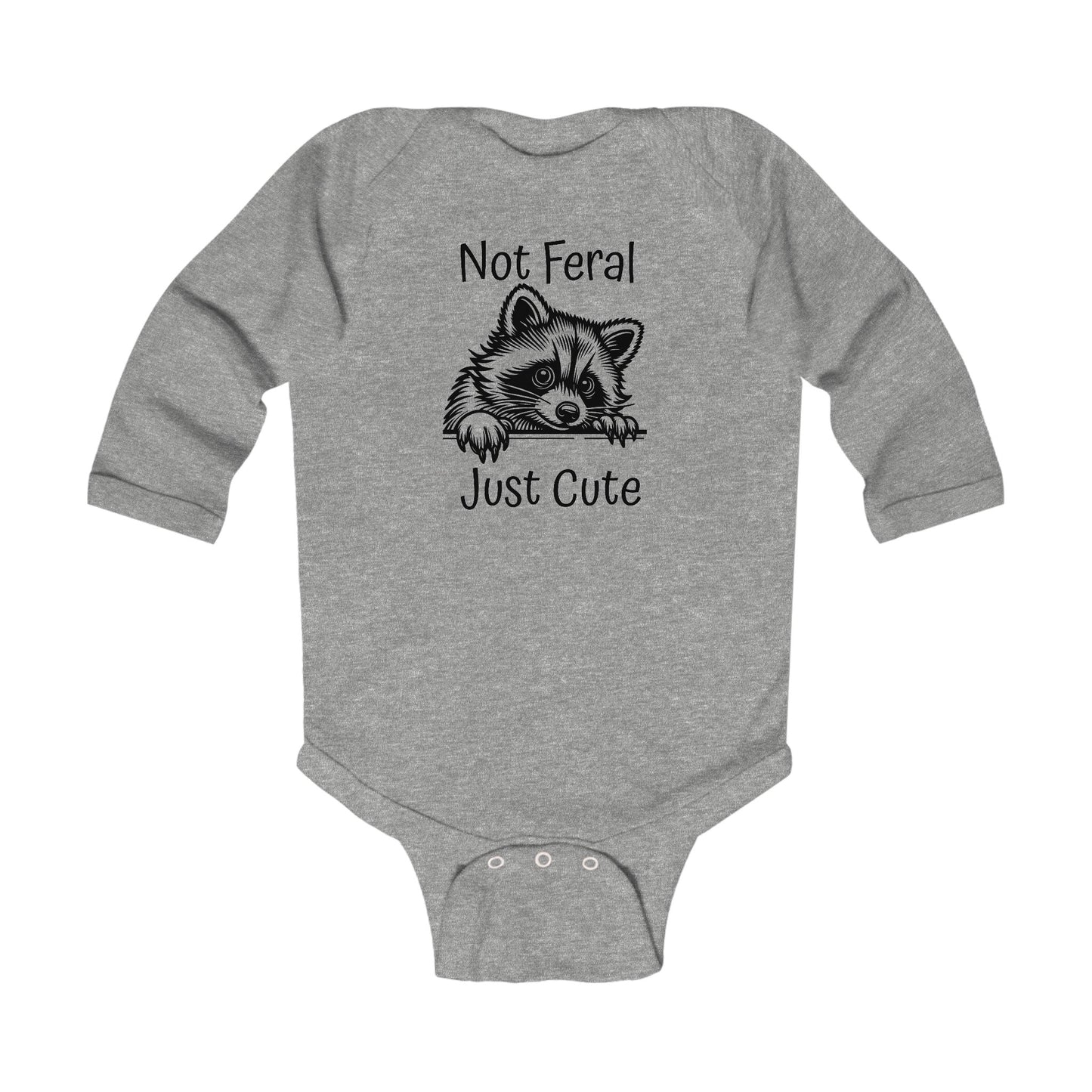 Not Feral, Just Cute- Infant Long Sleeve Bodysuit Rabbit Skin