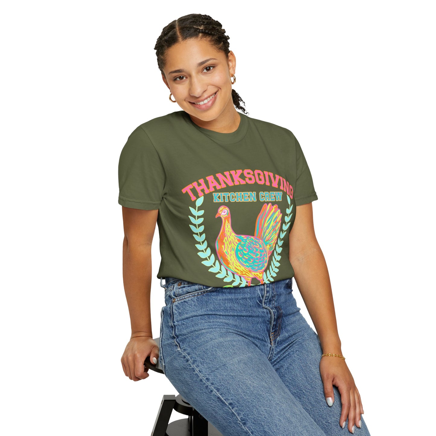 Thanksgiving Kitchen Crew- Comfort Colors Unisex Garment-Dyed T-shirt