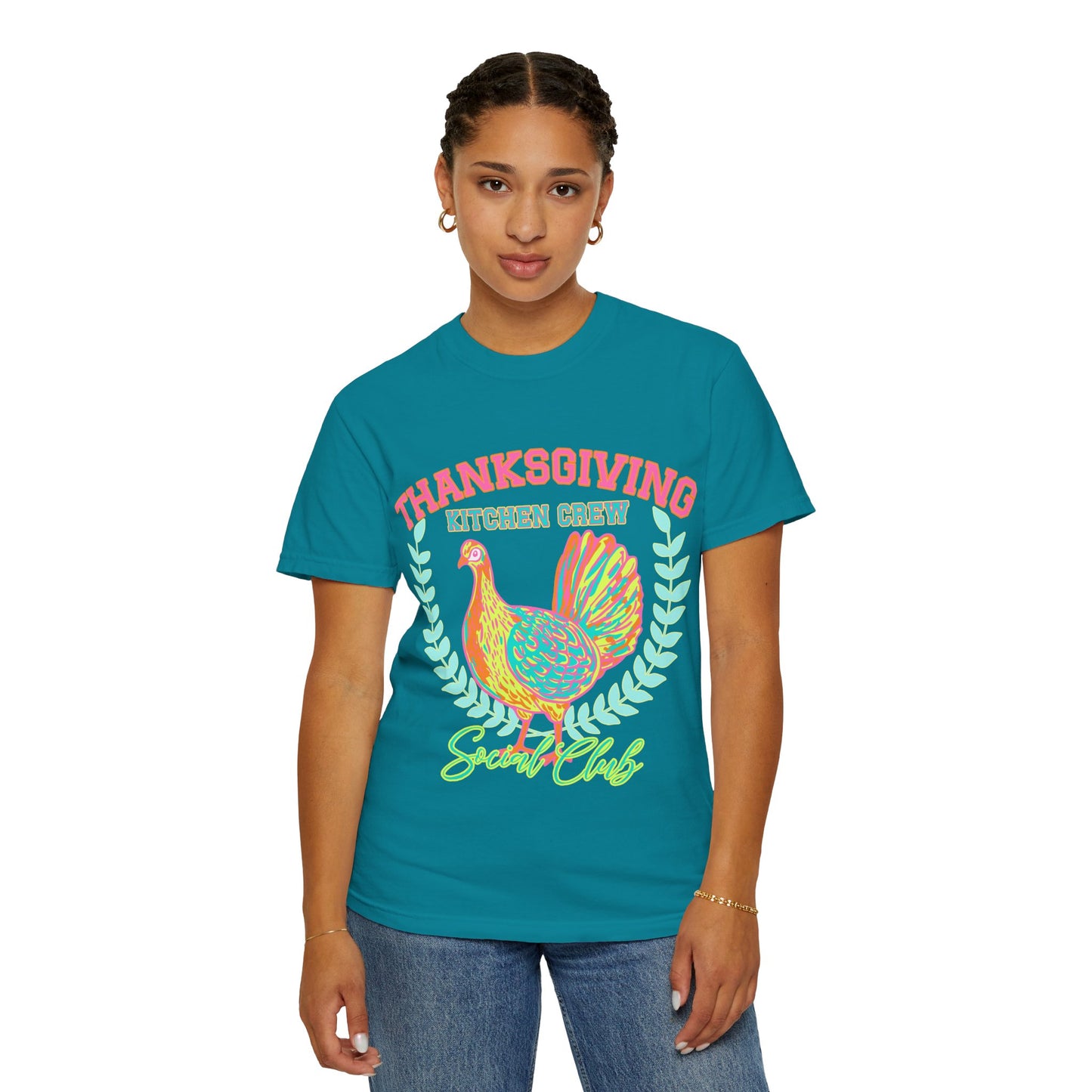 Thanksgiving Kitchen Crew- Comfort Colors Unisex Garment-Dyed T-shirt